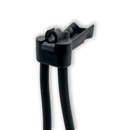 RAW Hands-Free Smoker, Detailaufnahme der Halterung in Schwarz
