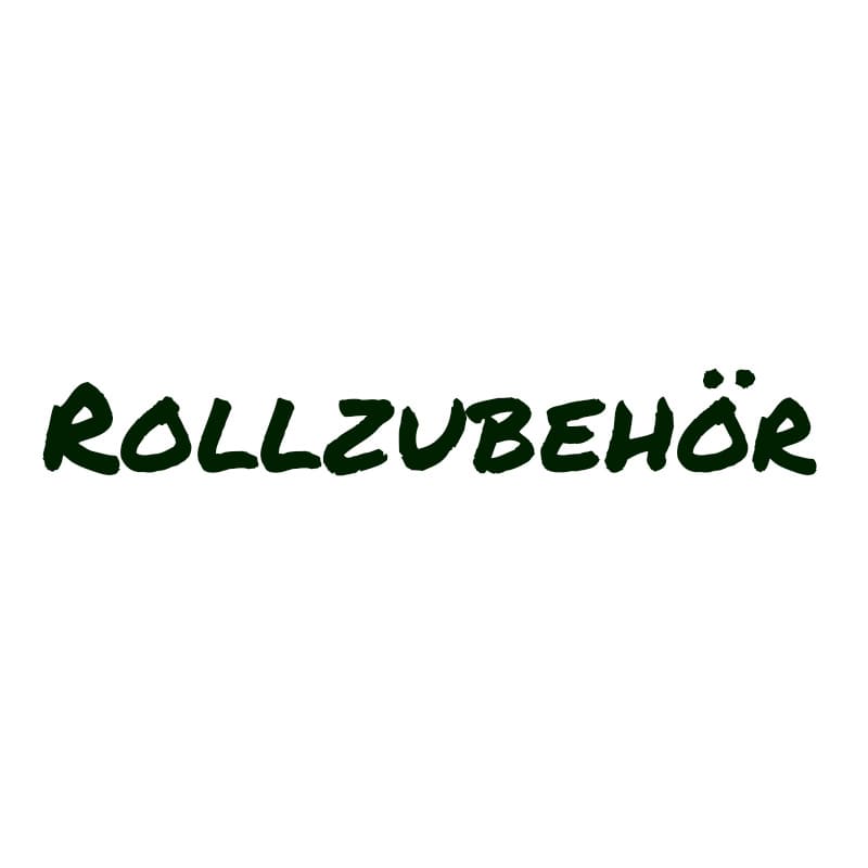 Kategoriename 'Rollzubehör' in eleganter Schrift auf klarem Hintergrund.