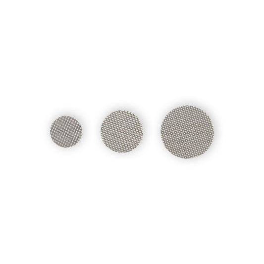 Einlegesiebe aus Stahl 15 20 25 mm für Bong- und Pfeifenköpfe