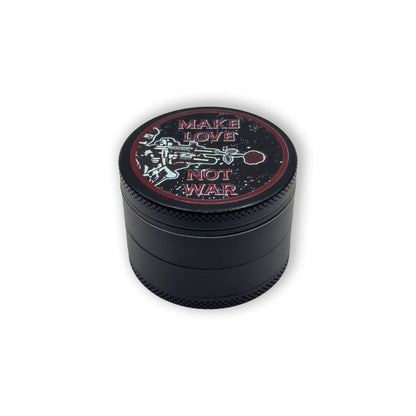 Geschlossener Grinder Make Love Not War von oben