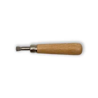 Siebbürste mit Holzgriff – Draufsicht