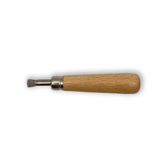 Siebbürste mit Holzgriff – Draufsicht