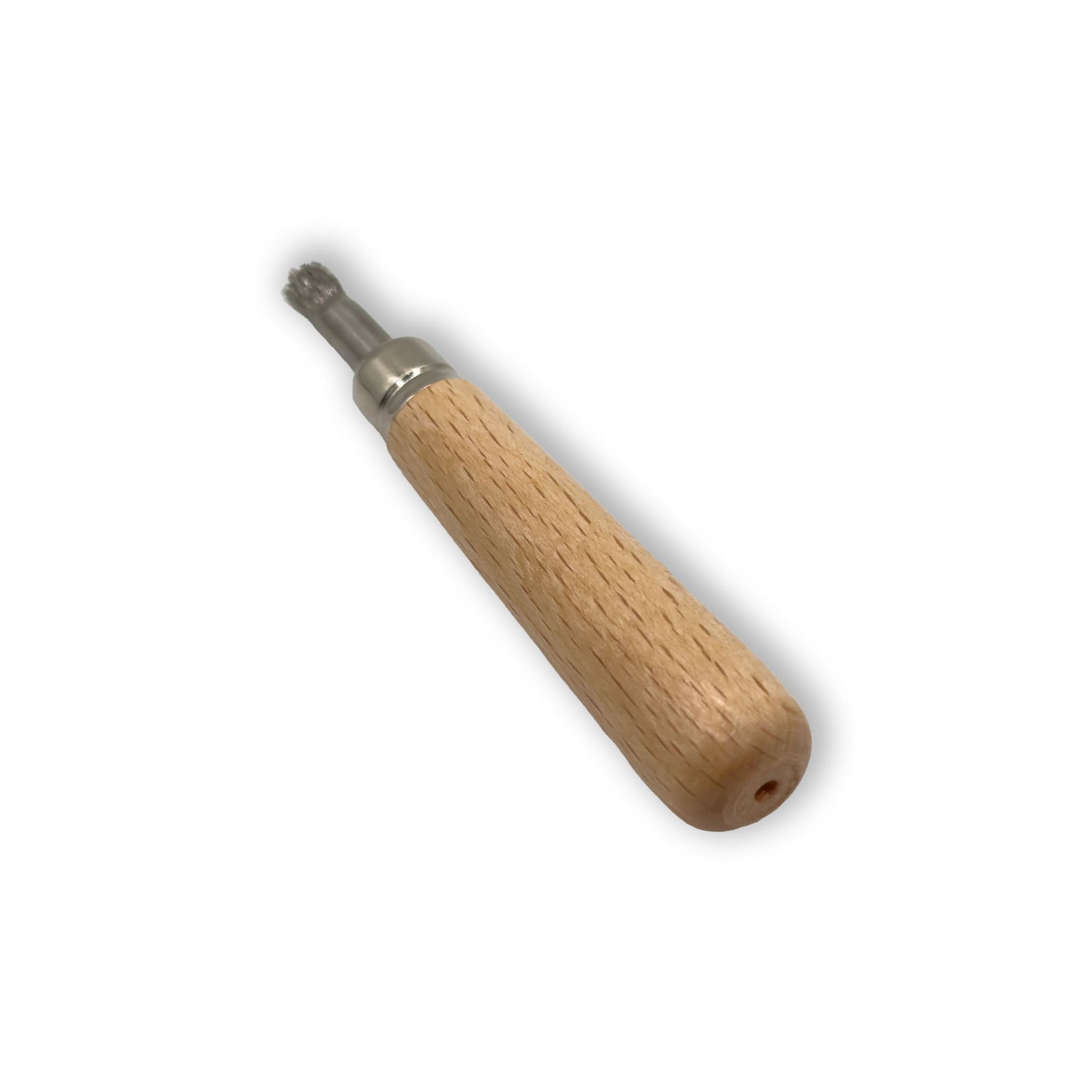 Siebbürste mit natürlichem Holzgriff – Rückansicht