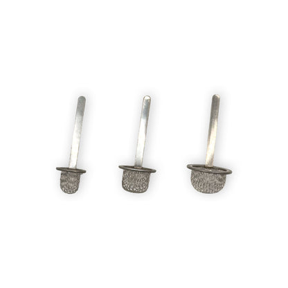 Kugelsiebe aus Stahl 12 15 18 mm mit Haltearm für Bong und Pfeifenköpfe