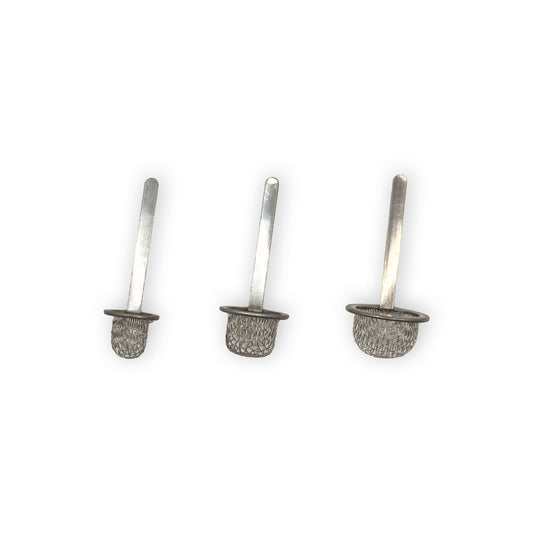 Kugelsiebe aus Stahl 12 15 18 mm mit Haltearm für Bong und Pfeifenköpfe