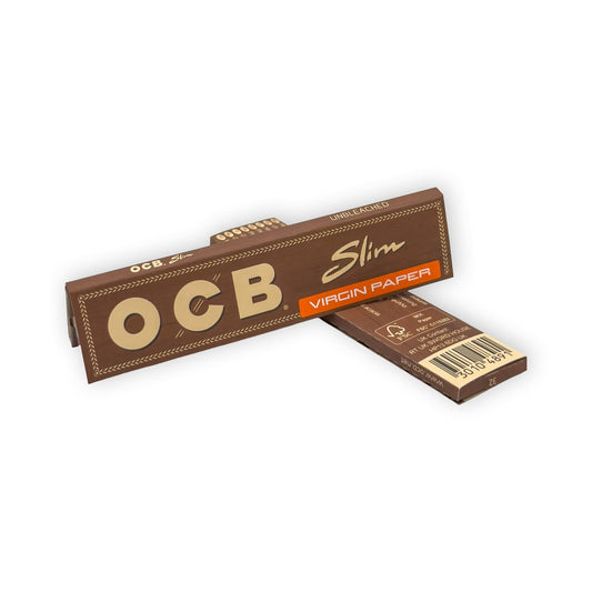OCB Unbleached Slim Virgin Papers Verpackung frontal im King Size Format